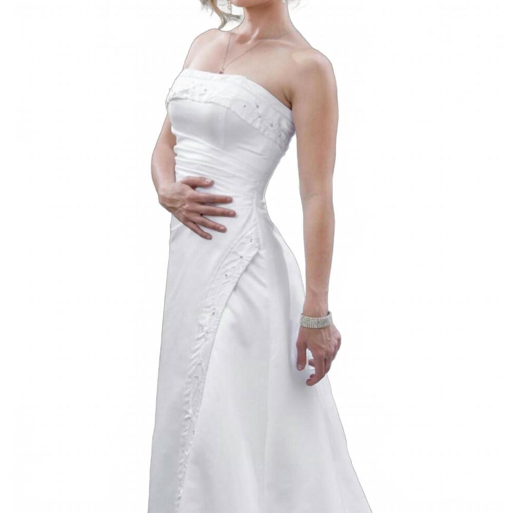 NEW LAST DRESS whispers of grace strapless gown in white